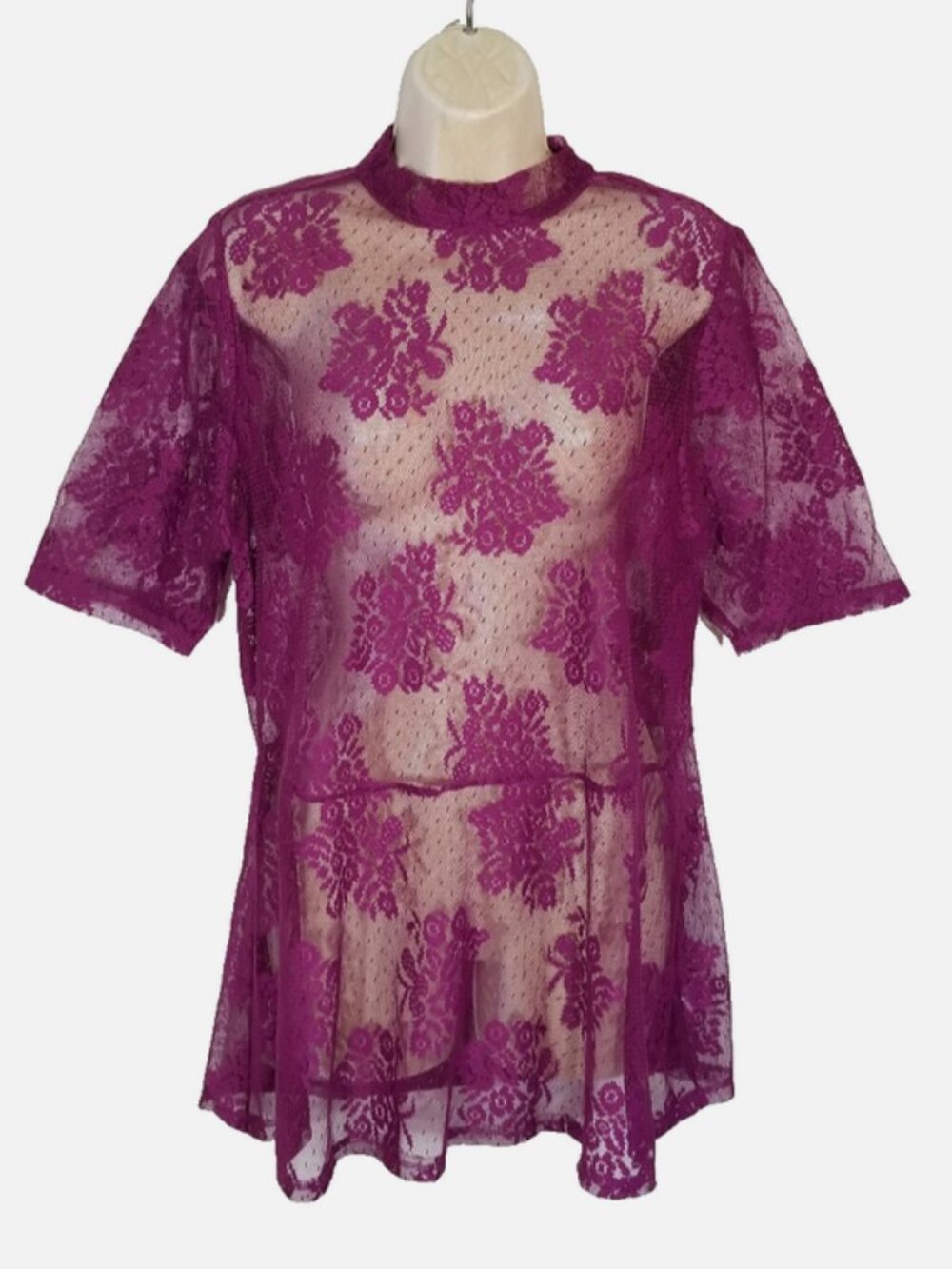 LANE BRYANT Peplum Blouse Top 6846E2M